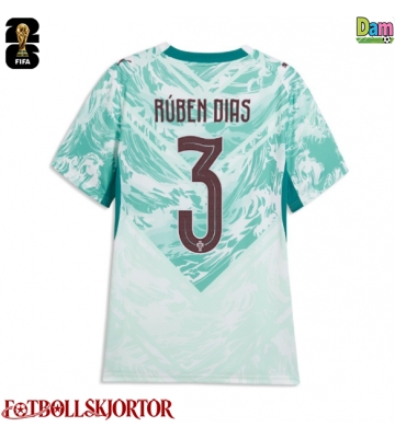 Portugal Ruben Dias #3 Bortatröja Dam VM 2026 Kortärmad